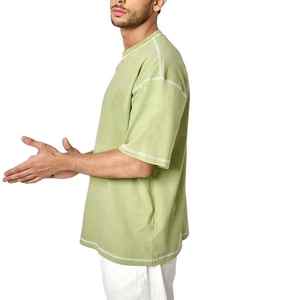 T-shirt pour homme à épaules tombantes, design très demandé, prix raisonnable, anti-froissement, meilleurs designs, vente chaude - Product Image 4