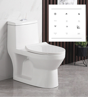 Vente en gros d'usine, toilettes modernes carrées en céramique, toilettes monobloc à siphon, WC pour salle de bain