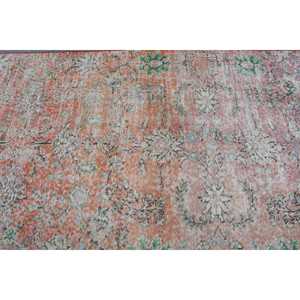 พรมวินเทจขนาด 3.9x7.2 ฟุต พรมตุรกี พรมขนสัตว์สีส้มลายอิคัต - Product Image 5
