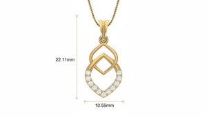 จี้ทอง 14K ประดับเพชรทรงเรขาคณิตแบบโมเดิร์น ดีไซน์วงแหวนคู่ - Product Image 2