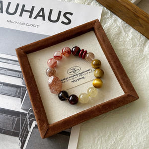 Pulsera de Cuentas de Cristal Super Siete Negro Natural con Cuarzo Ahumado y Ojo de Tigre, Estilo Romántico, Hecho en China - Product Image 2