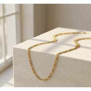 Collar de Plata de Ley 925 con Eslabones Figaro, Cadena Geométrica Minimalista de Lujo, Antideslustre, Unisex, Joyería de Regalo, Venta al por Mayor OEM - Product Image 4