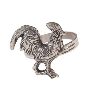 Rond de serviette plaqué nickel en laiton coulé, rond de serviette plaqué argent en laiton, rond de serviette de Noël - Product Image 2