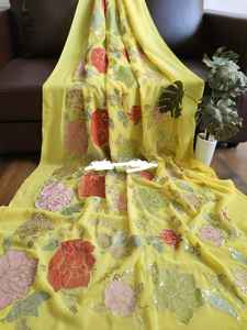 Georgette-ropa de fiesta de boda de alta calidad, bordada, secuencia de trabajo, exclusivo, bajo precio, compras en línea - Product Image 6