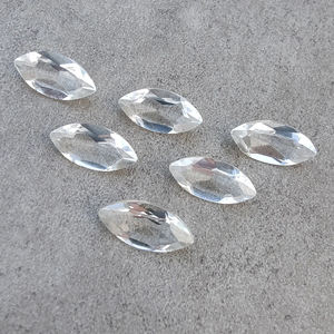 คริสตัลธรรมชาติคุณภาพสูงควอตซ์สีใสอัญมณีเจียระไนเหลี่ยมเพชรพลอยหลวมปรับเทียบทุกขนาดได้ - Product Image 2