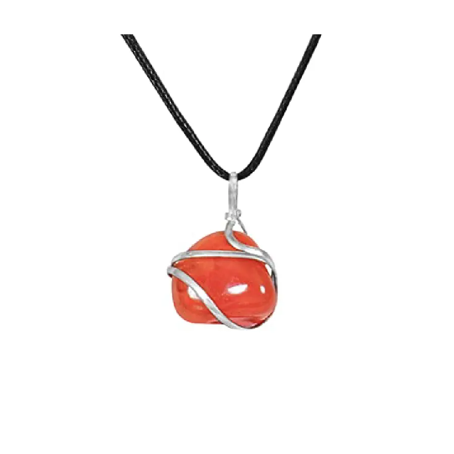 Red Carnelian Tumbled Pendent Comprar Personalizado Cura Cristal Pingentes Cristal Jóias Fornecedor da Índia