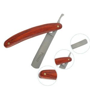 Navaja de Afeitar Recta para Hombre con Mango de Madera, Logotipo Personalizado, Acero Inoxidable, Navajas de Afeitar para Hombre, Navaja de Afeitar Recta Personalizada Hecha por Pissco - Product Image 2
