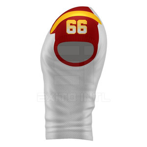 Maillot de football américain OEM en gros, manches courtes, transfert thermique, maille respirante, nom et numéro personnalisés, uniforme d'équipe pour hommes, jeunes et professionnels - Product Image 3