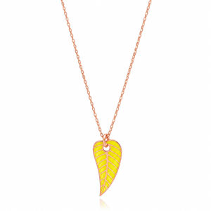 Unique Leaf Design <b>Neon</b> Enamel Necklace Turkish Handmade Handcrafted Wholesale 925 Sterling Silver Jewelry - Product Image 4