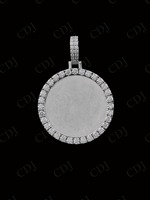 Meilleure vente de pendentif tendance Hip Hop personnalisé plaqué or avec moissanite VVS et photos personnalisées pour unisexe