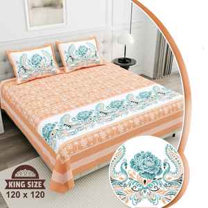 Ensemble de draps en coton de qualité élégante 3 pièces imprimé floral solide Style classique confortable 200TC organique toutes saisons idéal pour - Product Image 6