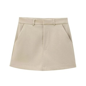 ชุดสูทสั้นเอวสูงสีทึบสำหรับผู้หญิง, สินค้าใหม่ - Product Image 4