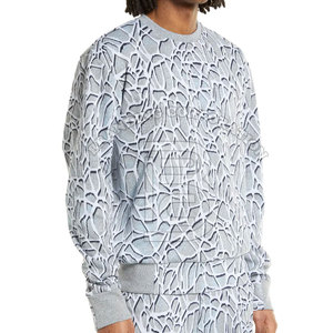 Sudadera Premium de gran tamaño para hombre, sudadera 100% de algodón de lana para hombre, Sudadera con cuello redondo y logotipo personalizado para hombre - Product Image 3