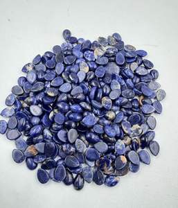 Cabujón azul con forma de pera lisa de sodalita Natural de alta calidad 10x14mm-15x20mm piedras preciosas sueltas para la fabricación de joyas gemas al por mayor - Product Image 2