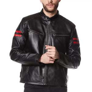 Chaqueta de invierno de manga larga con cuello levantado de cuero para hombre de alta calidad con chaquetas de hombre de diseño personalizado disponibles a un precio razonable - Product Image 4