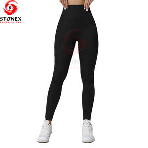 <b>High</b> Quality Women's <b>High</b> <b>Waisted</b> Yoga <b>Leggings</b> Sets Breathable Spandex/Nylon Fabric Full Length <b>with</b> <b>Pockets</b> - Product Image 2
