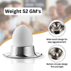 Hot Selling Tableware Round Stainless Steel <b>Egg</b> Cups Small Kitchen <b>Egg</b> Display Stand Holders Boiled <b>Egg</b> Containers - Product Image 2