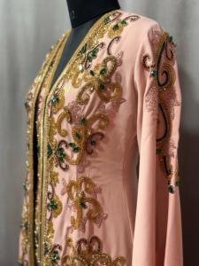 Nouvelle collection de robe caftan perlée brodée à la main vêtements islamiques fantaisie pour les fêtes de mariage respirante et confortable - Product Image 6