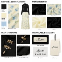 Ensemble deux pièces OEM pour femme : Blouse à carreaux avec col en V et jupe midi en maille à volants et peplum, personnalisable avec logo