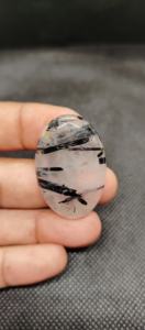 หินควอทซ์เจียระไนแบบทับทิมธรรมชาติสีดำอัญมณีหลวมสำหรับทำเครื่องประดับ - Product Image 4