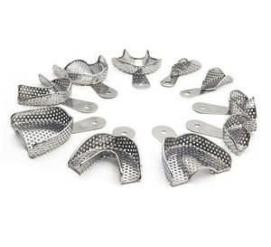 Plateaux d'empreinte dentaire en acier inoxydable de haute qualité, instruments chirurgicaux dentaires - Product Image 4