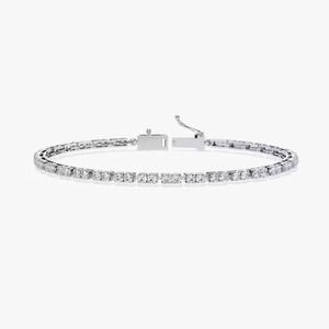 943 plata esterlina moissanita cadena chapada en oro blanco brillante boda novias joyería tenis pulsera para mujer - Product Image 4