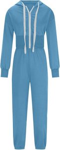 High Quality Women's Two-Piece Tracksuit Set-Long Sleeve <b>Full</b> <b>Zip</b> Crop Hoodie <b>Sweatshirt</b> with Jogger Pants, Pockets-Lounge Wear - Product Image 2