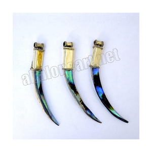 Vintage Style Indian Handicraft Horn Pendant Christian Religious Statement Piece for Fashion Enthusiasts - Product Image 3