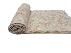 Tela de Algodón Blanco Suave de Primera Calidad con Estampado Floral 3D para Confección de Ropa de Moda para Niñas a Precio Razonable - Product Image 4