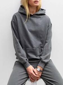 Sudadera con capucha de gran tamaño para mujer, diseño clásico con cremallera, ropa deportiva diaria para mujer, novedad - Product Image 3