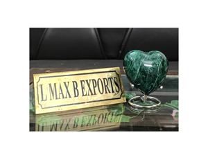 Urne funéraire tendance de style américain en aluminium en forme de cœur, capacité de 200 pouces cubes, urne artisanale en métal pour cendres humaines - Product Image 1