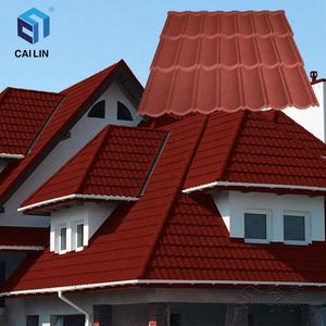 Harga Murah Atap Galvanis Bergelombang Lembar Shingles Batu Warna-warni Dilapisi Logam Atap Ubin Klasik - Product Image 5