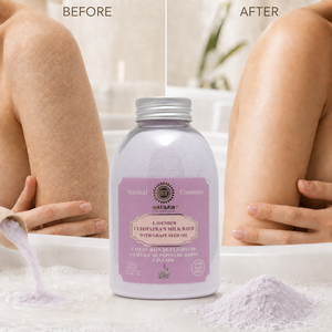 Poudre de Lait de Bain à la Lavande avec Huile de Pépins de Raisin Hydratante Style Cléopâtre Bain de Spa 250g - Product Image 4