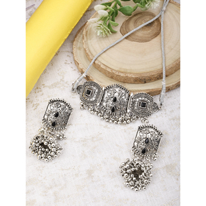 GS <b>Black</b> Round Leaf <b>Choker</b> Party Jewelry Made of Alloy - Product Image 1