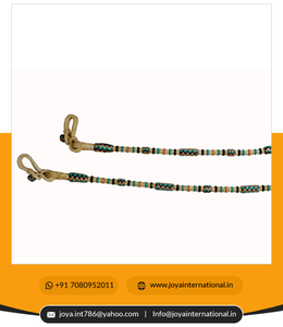 Cuir brut naturel tressé à la main Show Romel Romal rênes Cheval Tack en design multicolore SRM120 Portable - Product Image 5