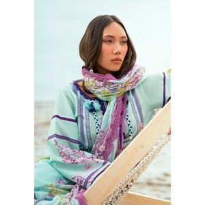 Traje de jardín verde sin costuras de 3 piezas para mujer con cuello cuadrado y estampado digital - Product Image 3