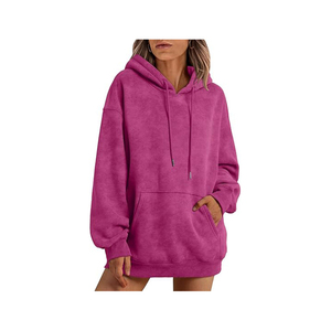 Alta calidad al por mayor de Otoño de gran tamaño con capucha personalizado sudaderas con capucha de talla grande para las mujeres - Product Image 5