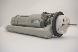 Vanne de chasse grise en plastique ABS avec fonction d'économie d'eau Sortie inférieure pour réservoir de toilette de salle de bain Matériau en caoutchouc OEM - Product Image 4