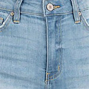 กางเกงขาสั้นผ้าเดนิมสำหรับผู้หญิงกางเกงขาสั้นสไตล์ลำลองผ้าฝ้ายสีฟ้าอ่อนเป็นมิตรกับสิ่งแวดล้อม2025 100% - Product Image 4