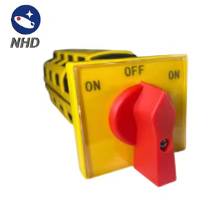 สวิตช์กล้องแบบ nhd NCS-S5P341E458 65*65มม. สีแดง63A พลาสติกเปิด-ปิดด้วยเพลาโลหะ600V AC - Product Image 1