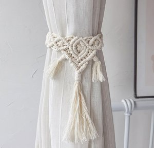 Elegant High Quality Macrame Bohemian Tassels <b>Curtain</b> Tiebacks | Natural Cotton Rope Boho Woven <b>Curtain</b> Hold BackBeautiful Item - Product Image 2