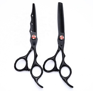 Tijeras de peluquero para diestros de moda con mango negro Hoja de acero inoxidable Punta afilada para cortar el cabello - Product Image 5