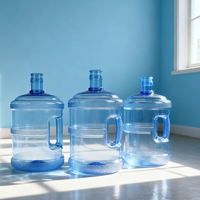 Bouteille d'eau Offre Spéciale de 19 litres et 5 gallons avec poignée seaux en plastique recyclables pour bureau à domicile