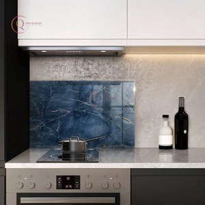 Atractivo bloque de corte de mármol azul oscuro brillante accesorios de utensilios de cocina tabla de cortar de piedra Rectangular hecha a mano en venta superior - Product Image 2