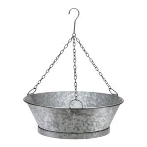 Jardinière rectangulaire suspendue galvanisée avec corde pour l'affichage d'herbes rustiques en intérieur et la décoration de la maison de style fermier - Product Image 6