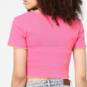 T-shirt court à capuche en toile de haute qualité pour femme, léger, couleur et logo personnalisables - Product Image 4