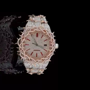 Hip Hop VVS claridad Moissanite Diamond Rose Gold Round Brilliant Gifting Hip Hop Collection y Full Iceout Watch With para hombres - Product Image 5