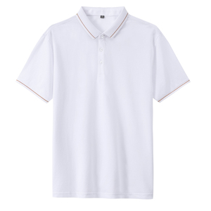 Men's Navy Blue Short Sleeve Polo <b>Shirt</b> Solid Color Cotton Pique Casual Wear - Product Image 4
