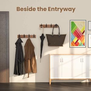 Crochets muraux en acier inoxydable pour accrocher des chapeaux de serviette vêtements écharpe sac clé-crochet de lit pour une organisation pratique dans le bureau à domicile - Product Image 4