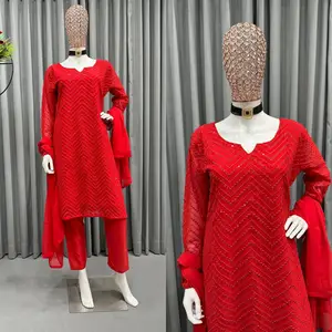 FULPARI优质新设计女装时尚民族服装Kurta套装批发价格从印度出口
